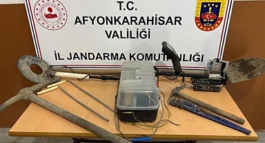 Afyonkarahisar'da kaçak kazı operasyonu