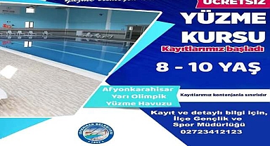 İscehisar’da Çocuklar İçin Ücretsiz Yüzme Kursu Kayıtları Başladı