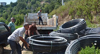 Antalya’da üreticilere 12 bin 300 metre sulama borusu desteği