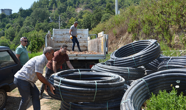 Antalya’da üreticilere 12 bin 300 metre sulama borusu desteği