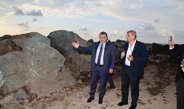 Arsin Yatırım Adası’nda tahkimat ve altyapı çalışmaları başladı