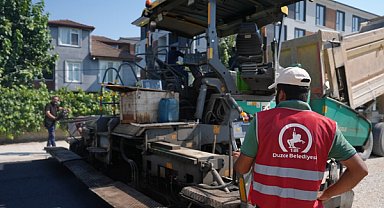 Düzce’de İstanbul Caddesi’nde asfalt yenileme çalışması başladı