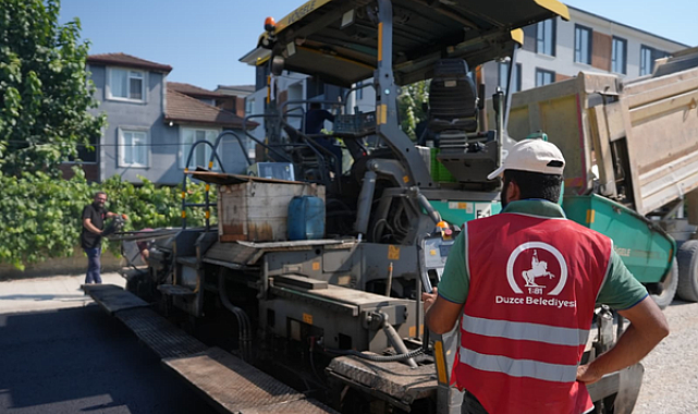Düzce’de İstanbul Caddesi’nde asfalt yenileme çalışması başladı