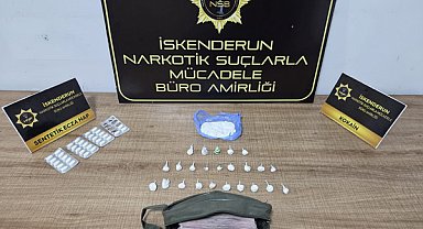 İskenderun’da kokain, sentetik ecza ve yüklü miktarda para ele geçirildi