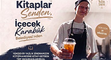 Karabük’te kitap getirene içecek ikramı: Yazlık Sinema Kütüphanesi büyüyor