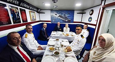 Kocaeli’de şehit aileleri ve gaziler TCG Doğan Gemisi’nde ağırlandı