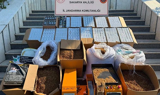 Sakarya’da kaçakçılık operasyonunda makaron ve tütün ele geçirildi
