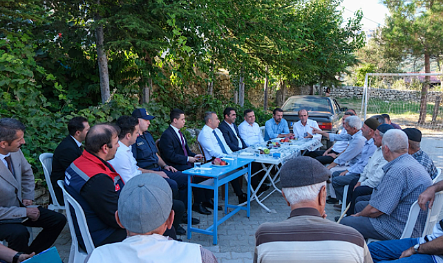 Vali Çiçek, Sarıveliler ve Başyayla’da ziyaretler gerçekleştirdi