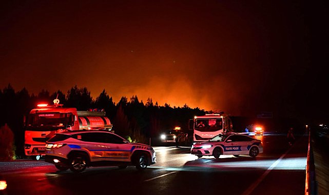 Aksu'daki orman yangınına Kepez'den 20 araç ve 100 personel desteği
