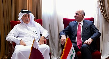 Al Muraikhi, Irak Dışişleri Bakanı Hussein ile bir araya geldi