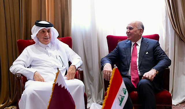Al Muraikhi, Irak Dışişleri Bakanı Hussein ile bir araya geldi