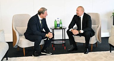 Aliyev, Uluslararası Kayak ve Snowboard Federasyonu Başkanı Oschpelt ile görüştü