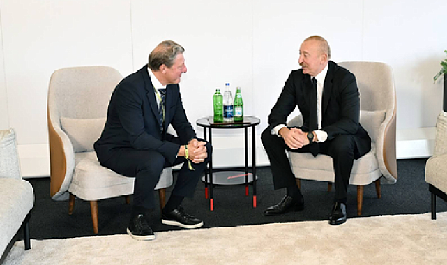 Aliyev, Uluslararası Kayak ve Snowboard Federasyonu Başkanı Oschpelt ile görüştü