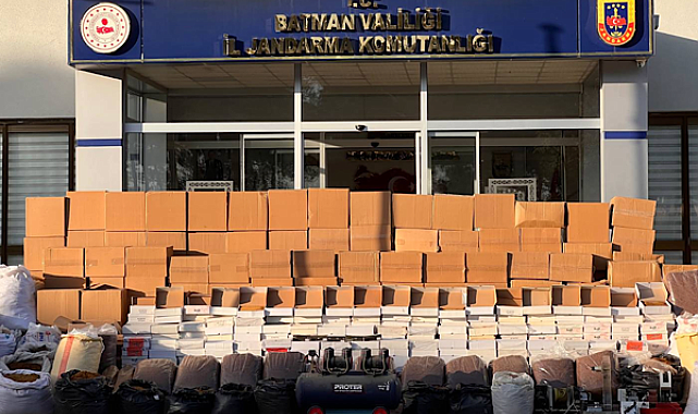 Batman’da kaçakçılık operasyonunda 800 bin boş makaron ve 524 kilogram tütün ele geçirildi