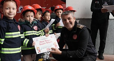 Düzce İtfaiyesi anaokulu öğrencilerini ağırladı