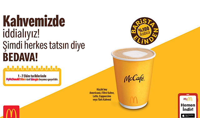 Ekim’de kahveler yine McDonald’s Türkiye’den