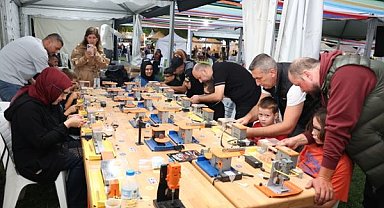 Festivalde çocuklar hem eğlendi hem spor yaptı