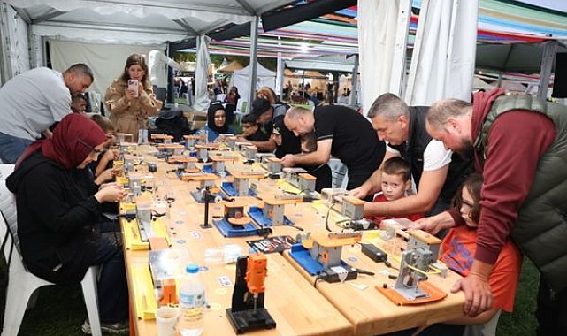 Festivalde çocuklar hem eğlendi hem spor yaptı