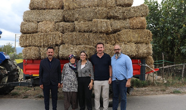 İzmit Belediyesi, yangında zarar gören üreticilere yem ve saman desteği verdi