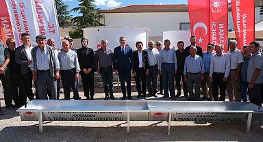 Karaman’da “Hayvanlar Susuz Kalmasın” projesi kapsamında Berendi köyüne destek