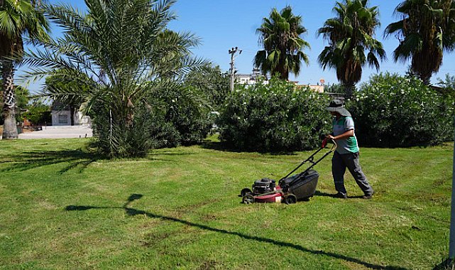 Kepez'de yeşil alanların bakımı yoğunlaştırıldı