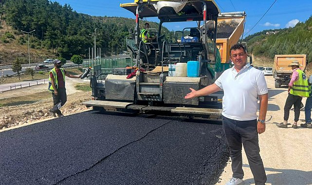 Mudanya’da 1,1 kilometrelik yolda asfalt çalışması başladı