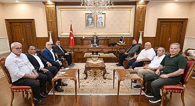 Muhtar dernek başkanları ve beraberindeki heyetten Vali Aktaş’a davet