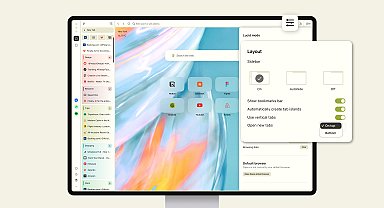 Opera One’da Dikey Sekmelerin düzeni yenilendi