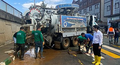 Pazar ve İyidere’de yağış sonrası çalışmalar sürüyor