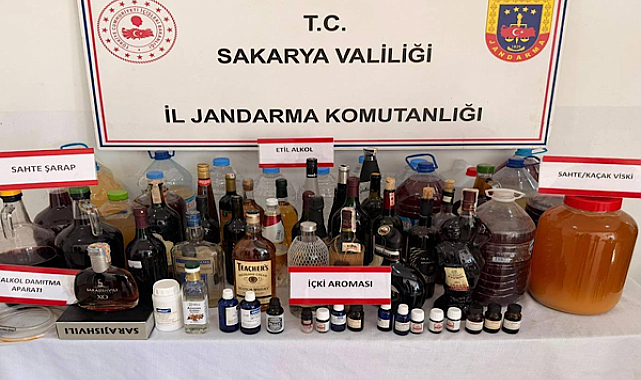 Sakarya’da sahte alkol operasyonunda 5 şüpheli yakalandı