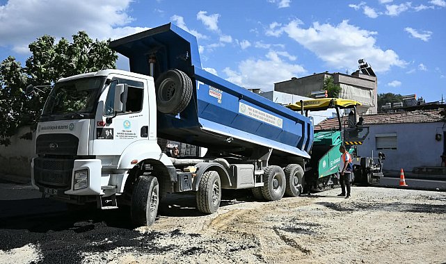 Salihli Çiçek Caddesi’nde 3 bin ton sıcak asfalt serilecek