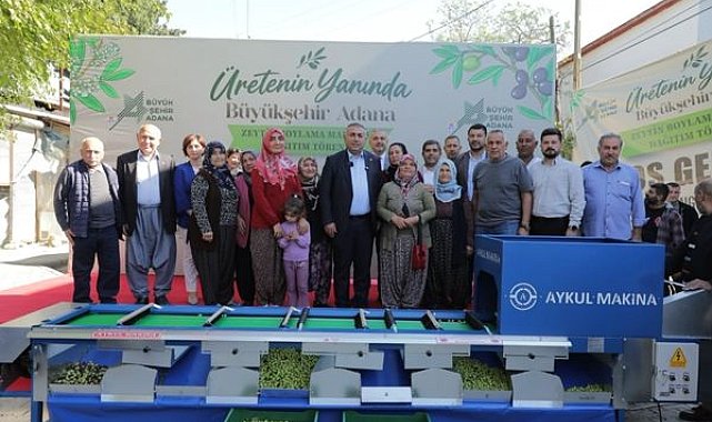 Adana Büyükşehir Belediyesinden Karaisalı’daki zeytin üreticilerine makine desteği