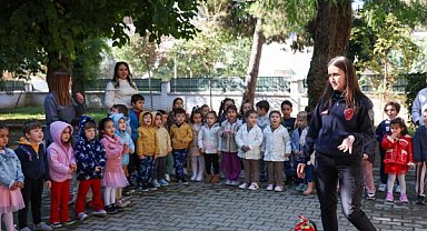 Aydın’da Çocuk Gelişim Merkezleri’nde itfaiye eğitimi düzenlendi