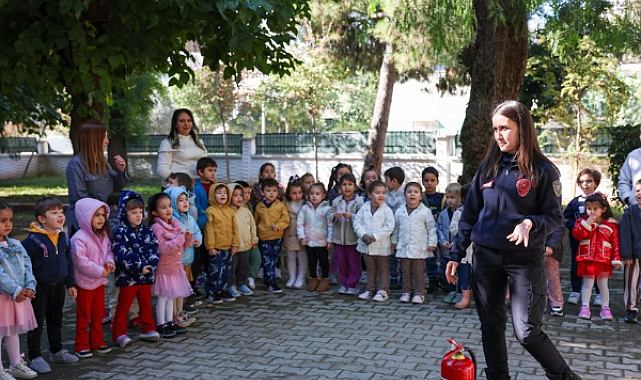 Aydın’da Çocuk Gelişim Merkezleri’nde itfaiye eğitimi düzenlendi