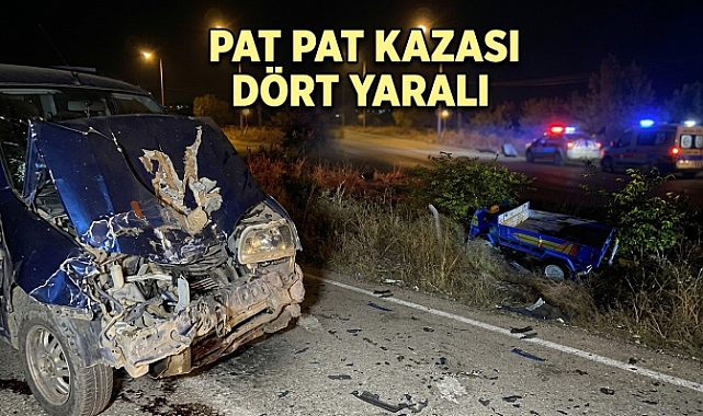 Bolvadin Çıkışında Feci Kaza: Otomobilin Çarptığı Patpat 3 Metreden Uçtu, 4 Yaralı