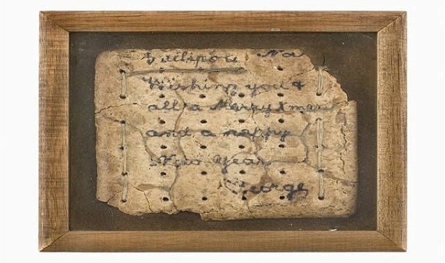Cepheden eve giden bisküviye yazılmış 111 yıllık Noel mesajı