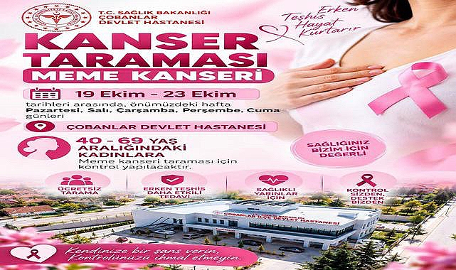 Çobanlar Devlet Hastanesi'nden Kadınlara Hayati Çağrı