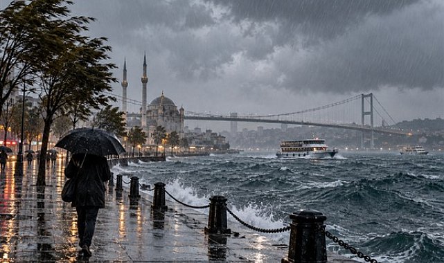 İstanbul’da kuvvetli yağış ve fırtına bekleniyor