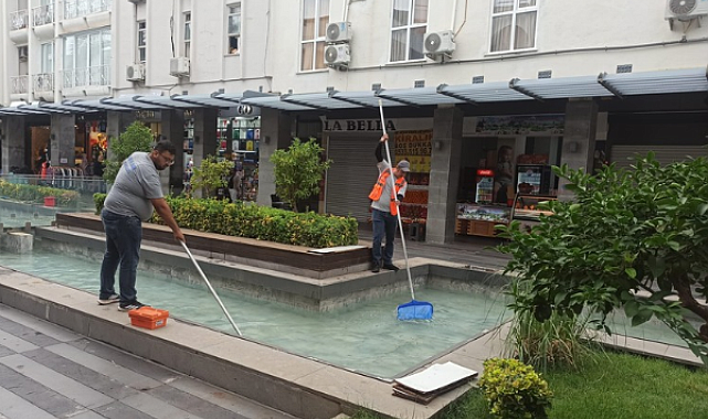 Kemer Liman Caddesi’nde kış öncesi bakım çalışması
