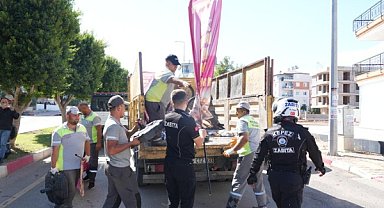 Kepez’de yol ve kaldırım işgallerine müdahale edildi