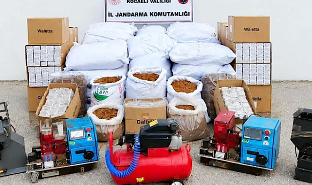Kocaeli’de 2 milyon 450 bin lira değerinde kaçak tütün ele geçirildi