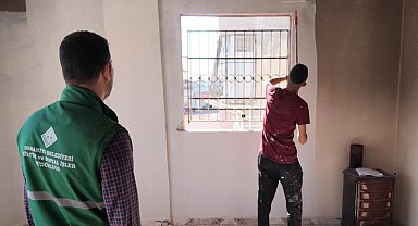 Osmaniye Belediyesinden yangından hasar gören evlere tadilat desteği