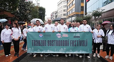Trabzon Gastronomi Festivali öncesinde kortej yürüyüşü düzenlendi