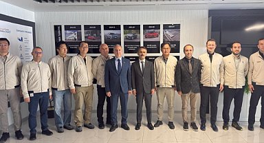 Vali Aktaş, Hyundai Mobis batarya fabrikasını ziyaret etti