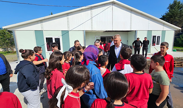 Yazlık İlkokulu öğrencileri için 4 derslikli prefabrik yapı kuruldu