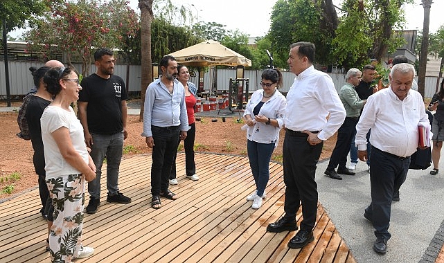 Başkan Abdullah Özyiğit Güven Park'taki yenileme çalışmalarını inceledi
