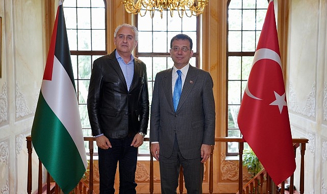 Ekrem İmamoğlu, Ramallah Belediye Başkanı Issa Raja Kassis'i misafir etti